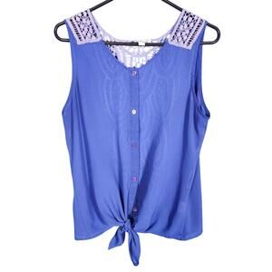 BLACK FRIDAY SALE - Women's blouse, Blue Sz. M Boho Vintage